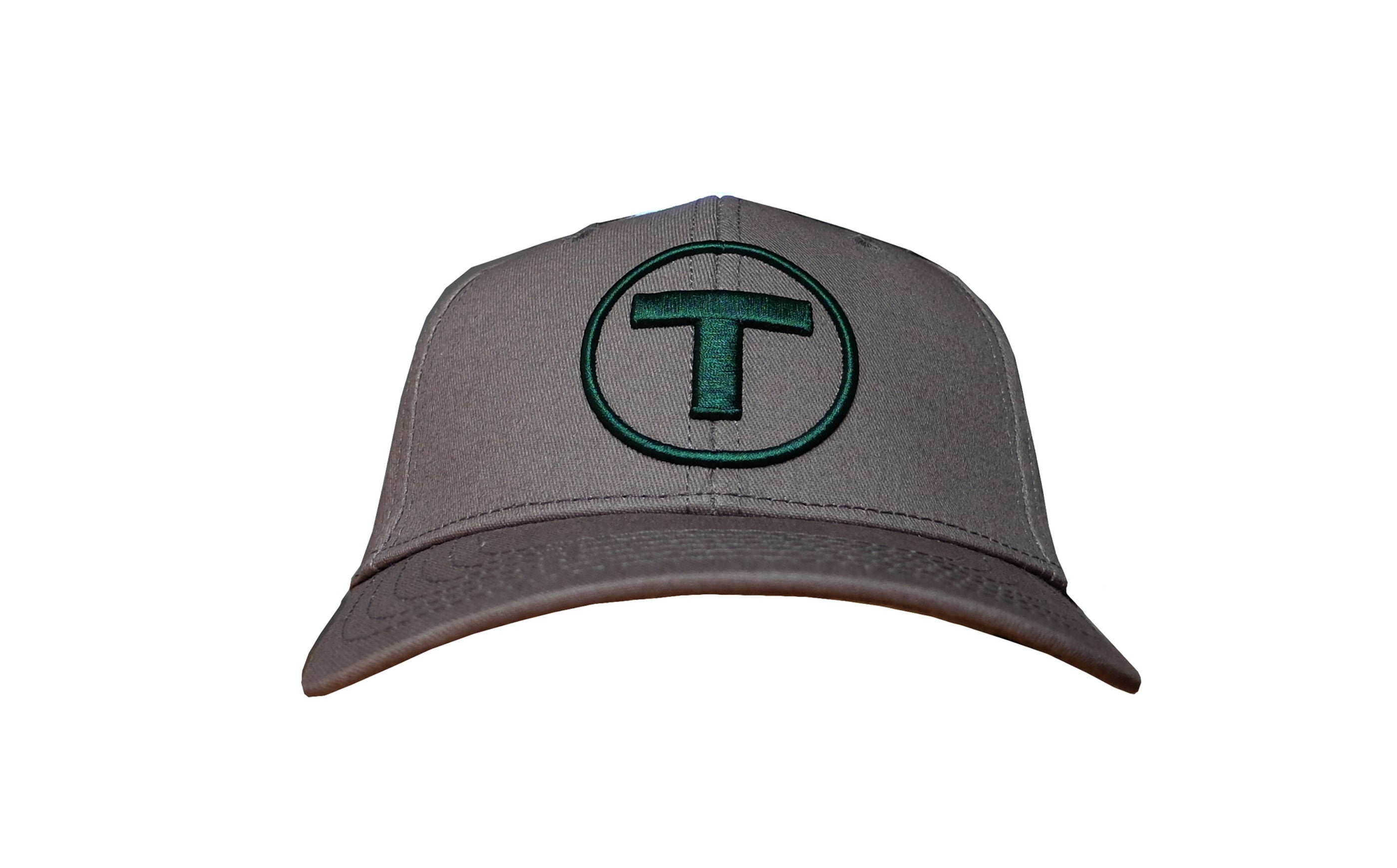 Embroidered Grey MBTA Logo Hat for adults